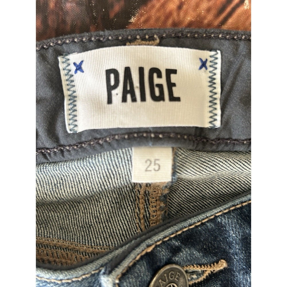 PAIGE Vintage Julia Jeans Felice Wash Fray Hem Women's Size 25 Denim - Picture 13 of 13